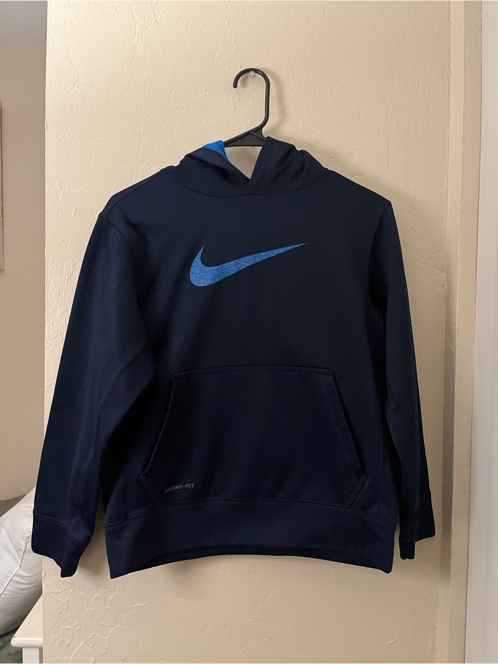 Nike Navy Blue Hoodie with Blue Swoosh